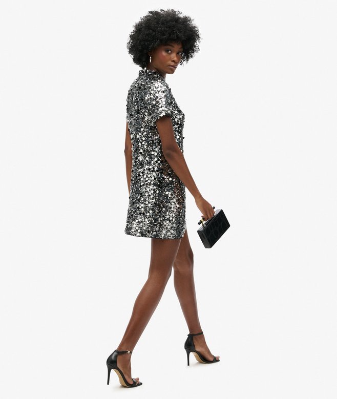 Sequin T-shirt Mini Dress