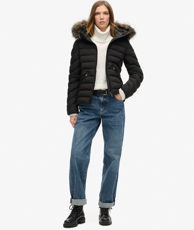 Fuji Faux Fur Hood Padded Jacket