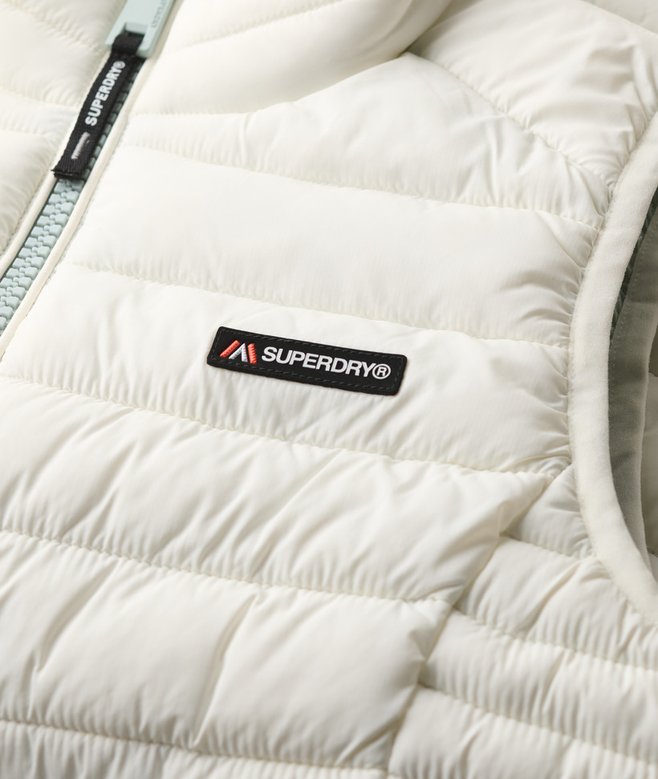 Fuji Lite Padded Gilet, Off Grey