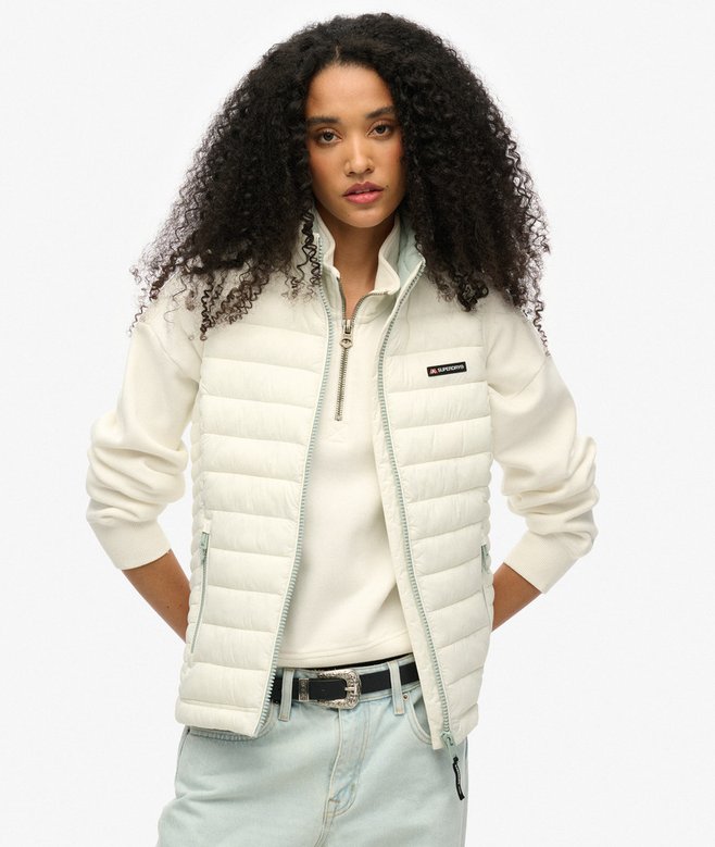 Fuji Lite Padded Gilet, Off Grey