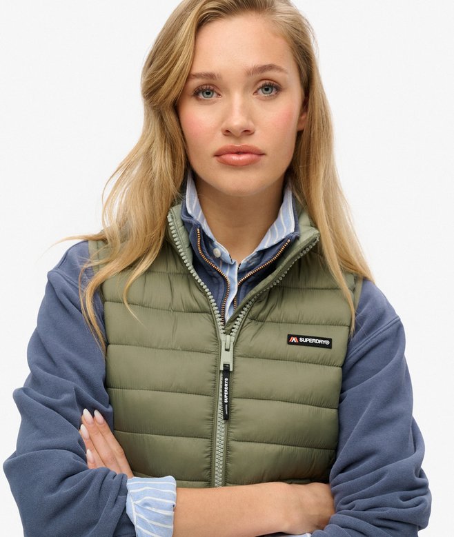 Fuji Lite Padded Gilet, Dusty Olive Green