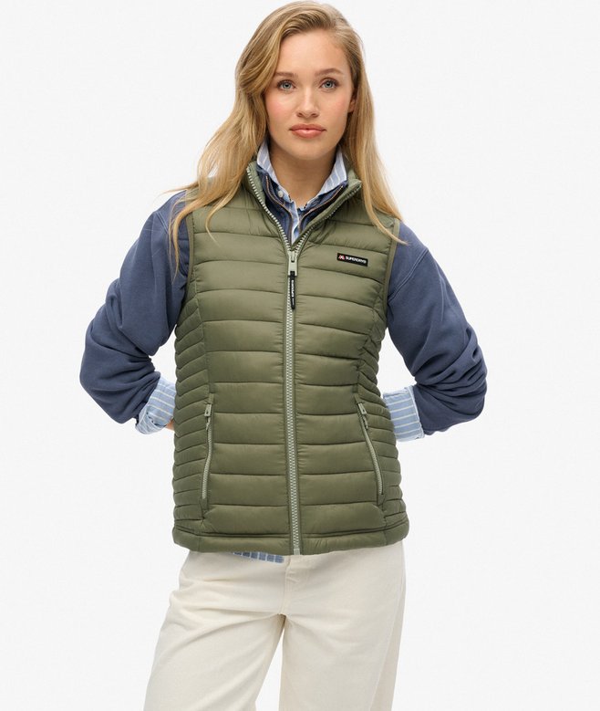 Fuji Lite Padded Gilet, Dusty Olive Green