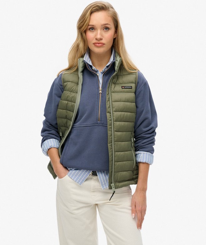 Fuji Lite Padded Gilet, Dusty Olive Green