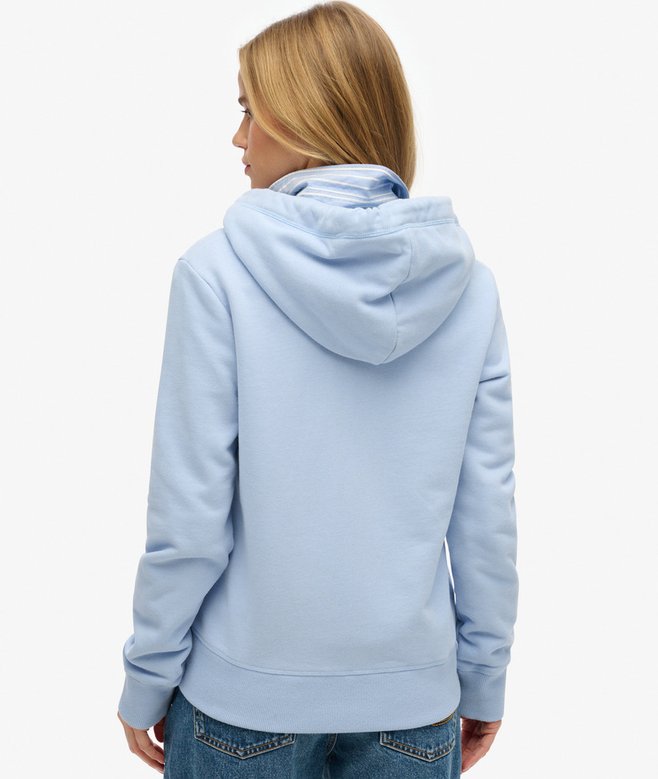 Essential Logo Zip Hoodie, Rich Blue