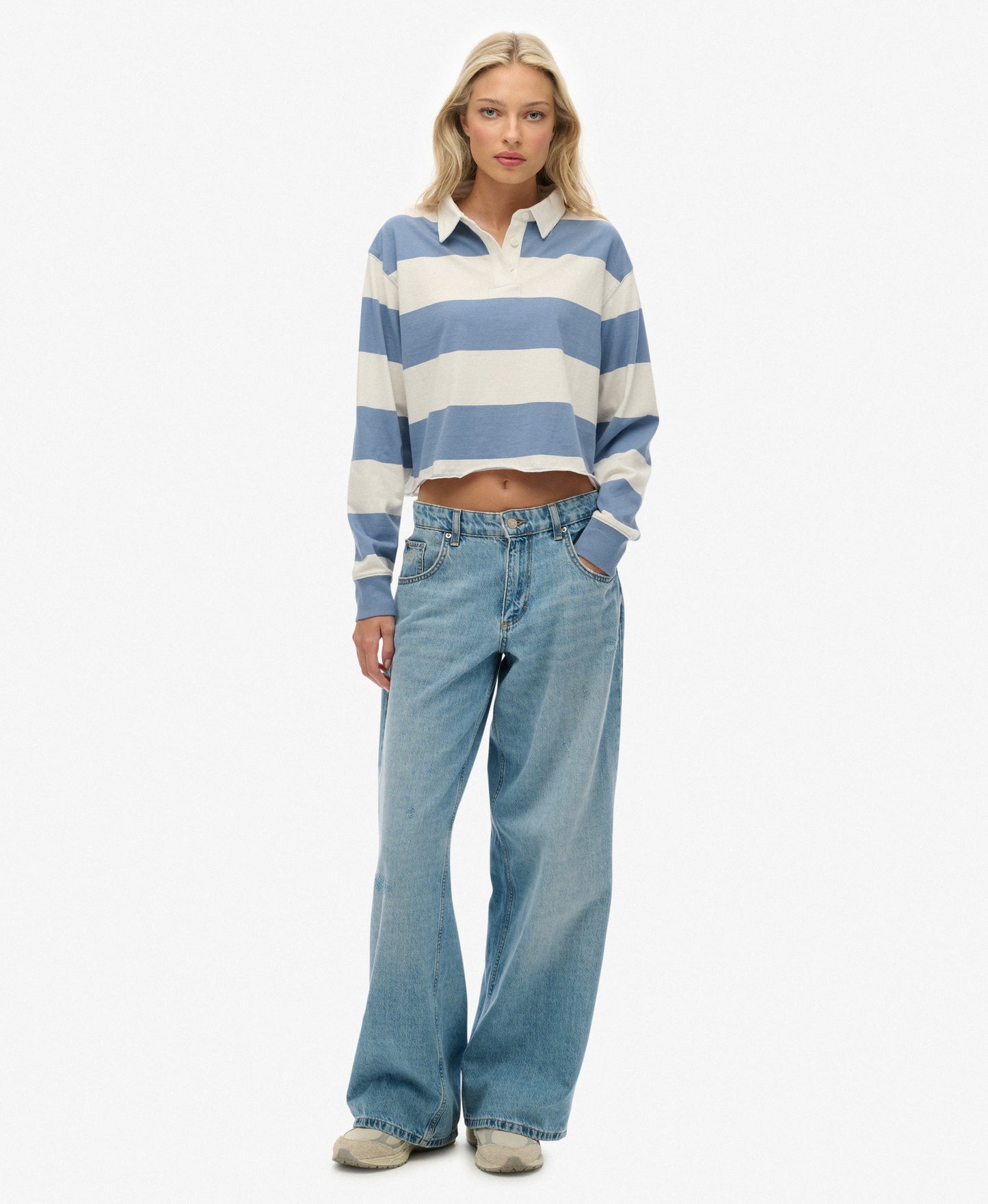 Superdry Oversized Cropped Rugby Top
