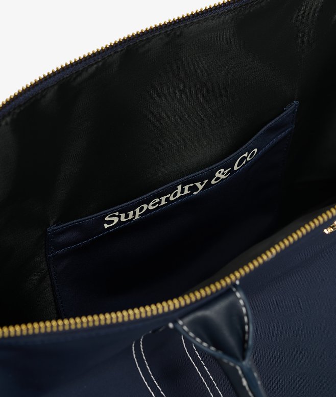Large Zip Top Tote Bag, Navy