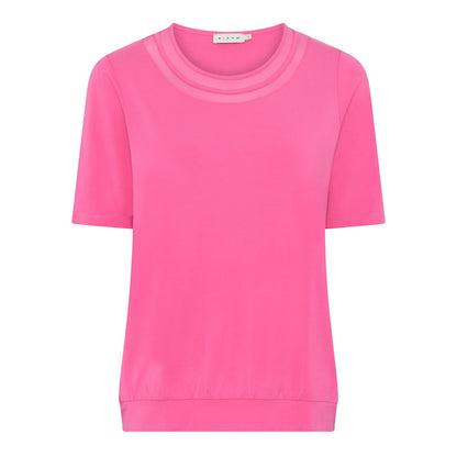 Viscose T-shirt with Sheer Panel