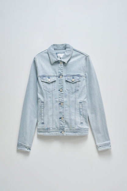 Fitted Light Wash Denim Jacket