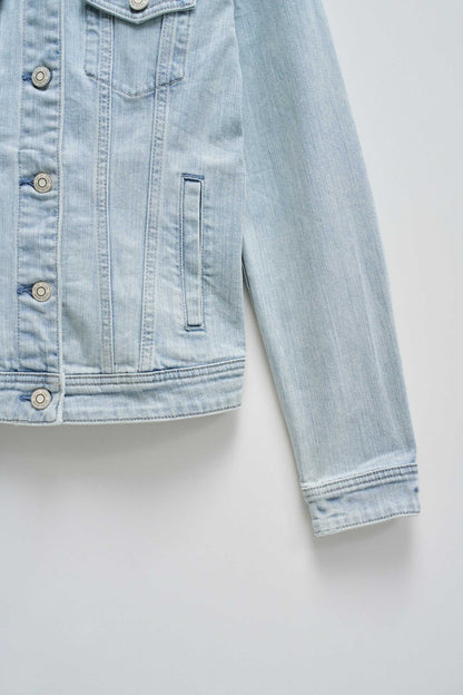 Fitted Light Wash Denim Jacket