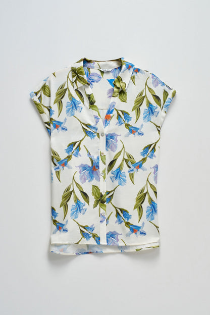 Floral Button-Up Blouse