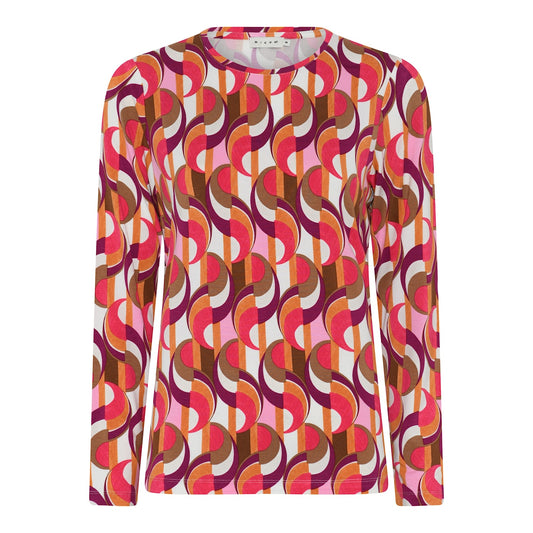 Patterned Long Sleeve Top