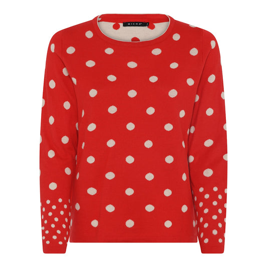 Soft Knit Jumper with Dot Pattern