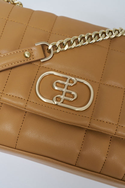 Quilted Faux Leather Shoulder Bag