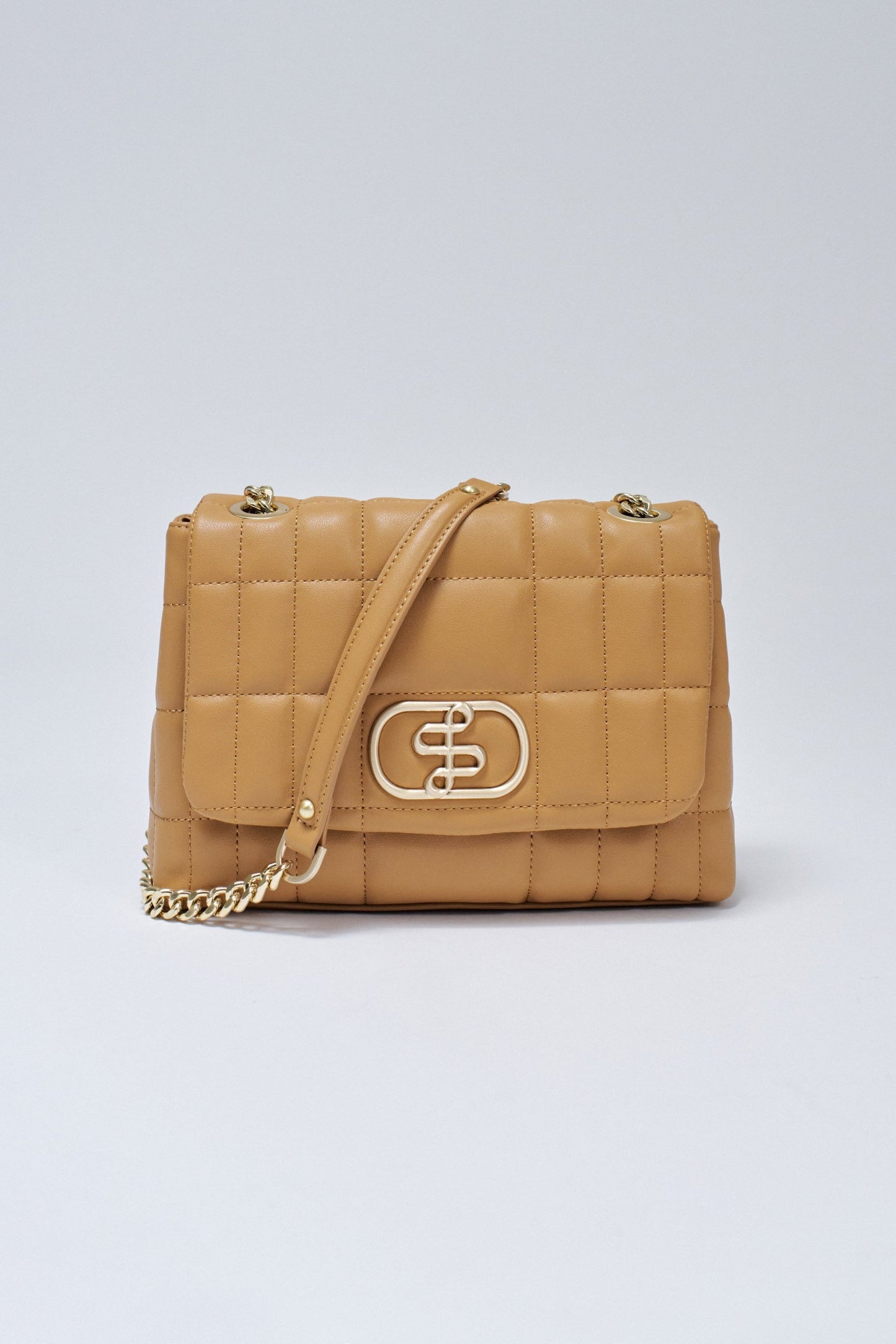 Quilted Faux Leather Shoulder Bag