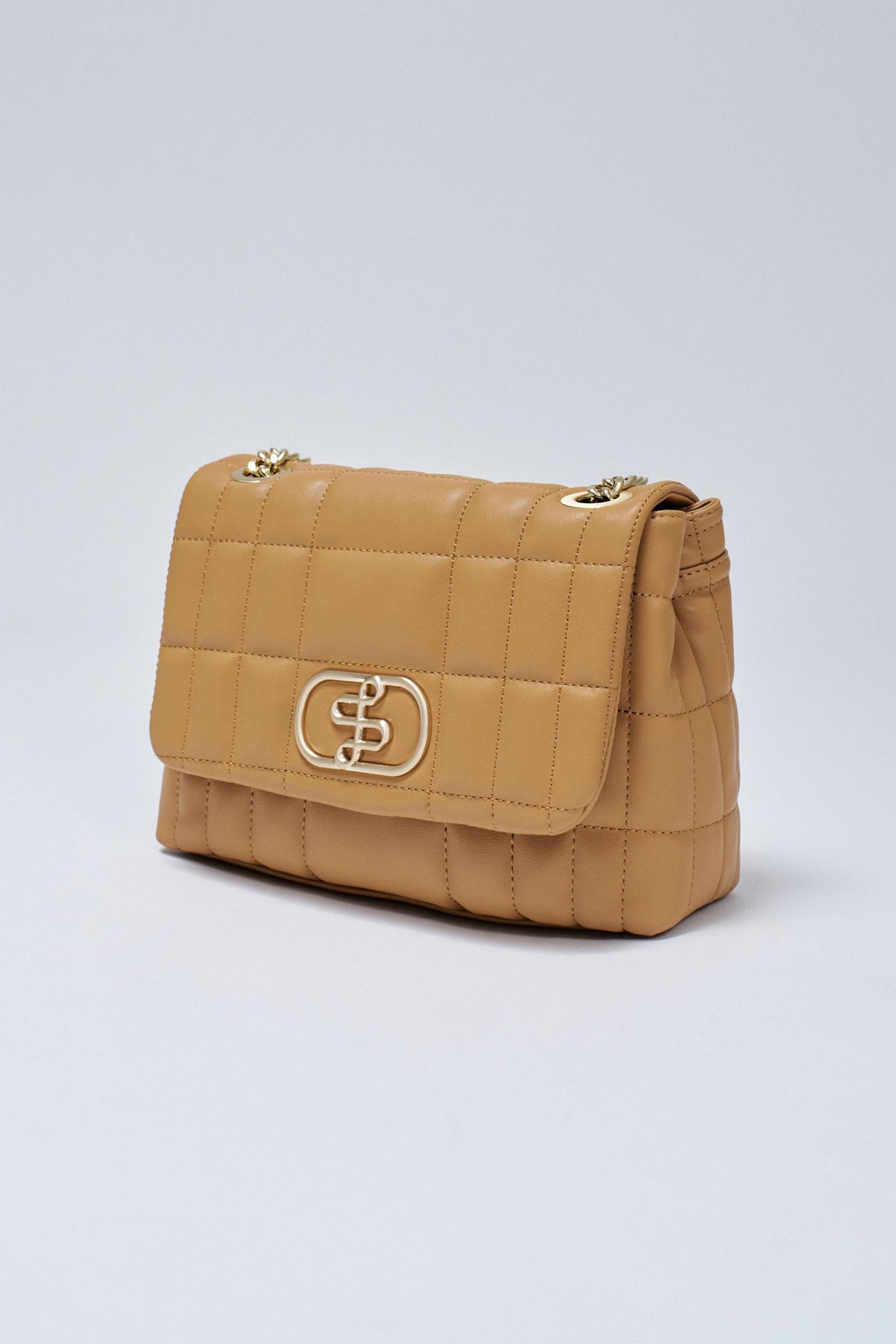 Quilted Faux Leather Shoulder Bag