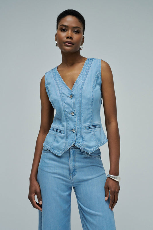 Salsa Jeans Light Denim Waistcoat