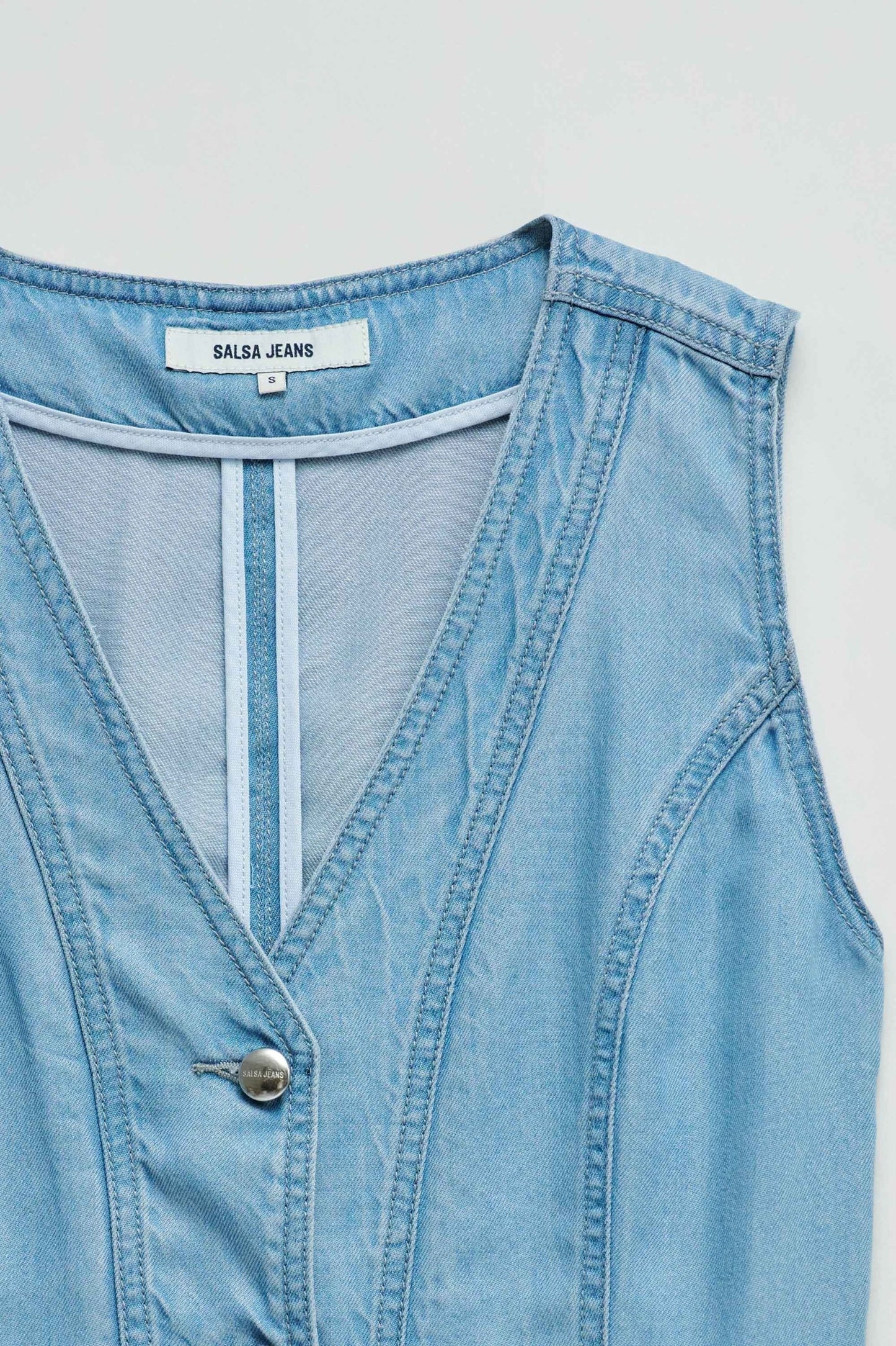 Salsa Jeans Light Denim Waistcoat