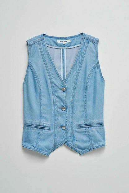 Salsa Jeans Light Denim Waistcoat