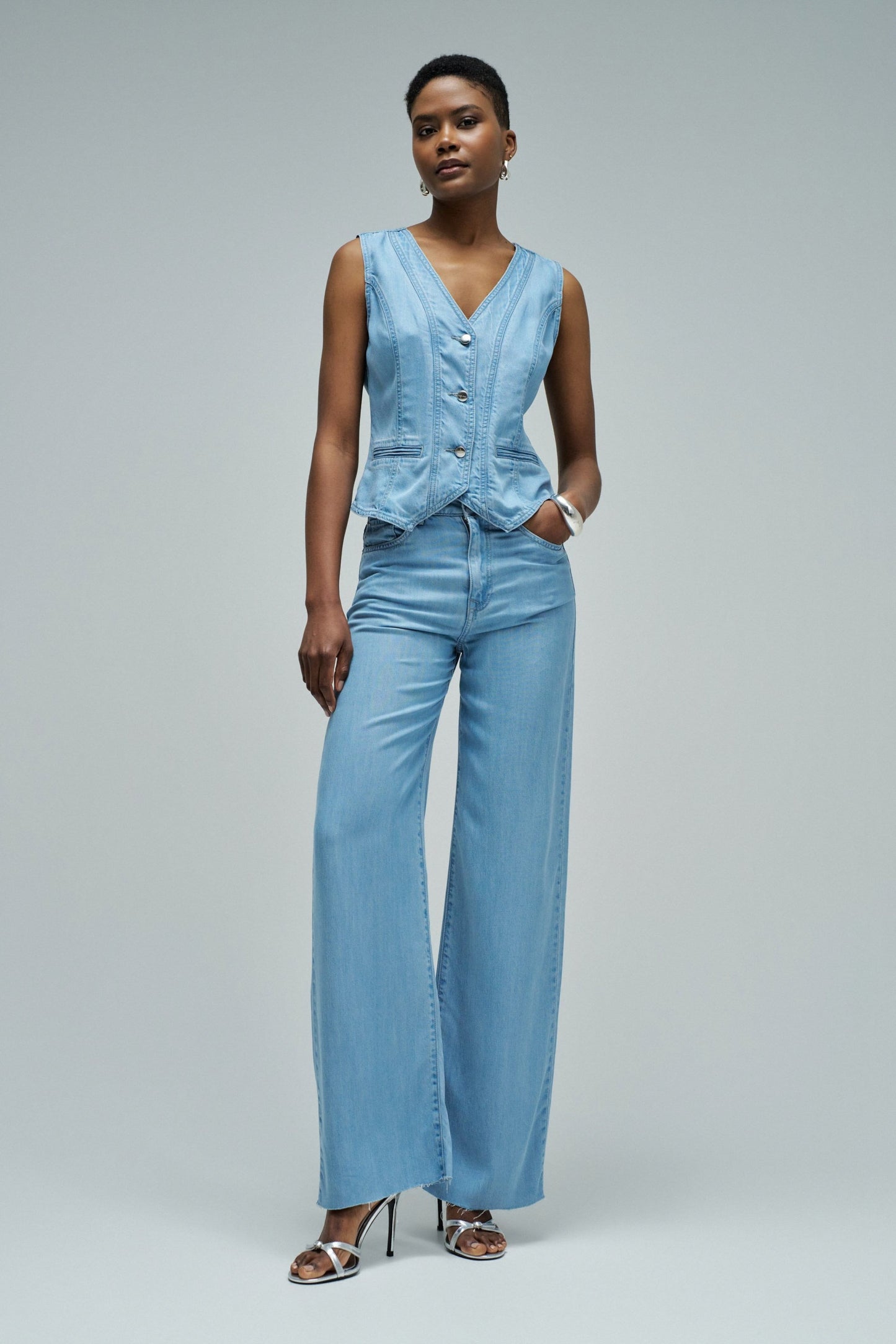 Salsa Jeans Wide Leg Light Denim Jeans