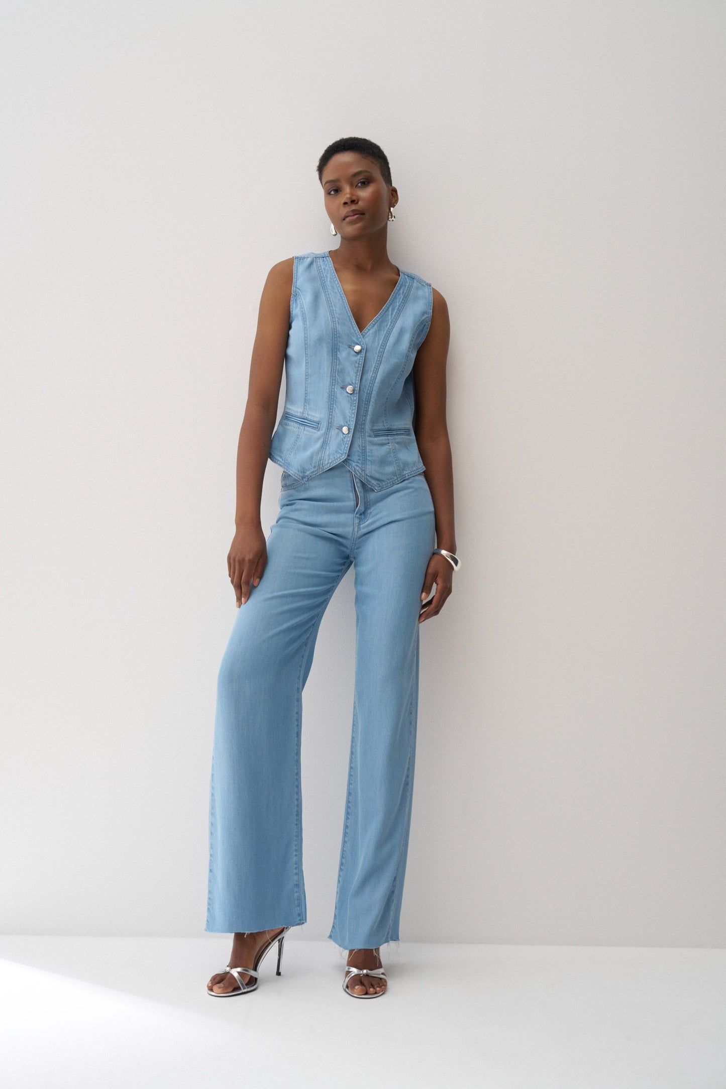 Salsa Jeans Wide Leg Light Denim Jeans
