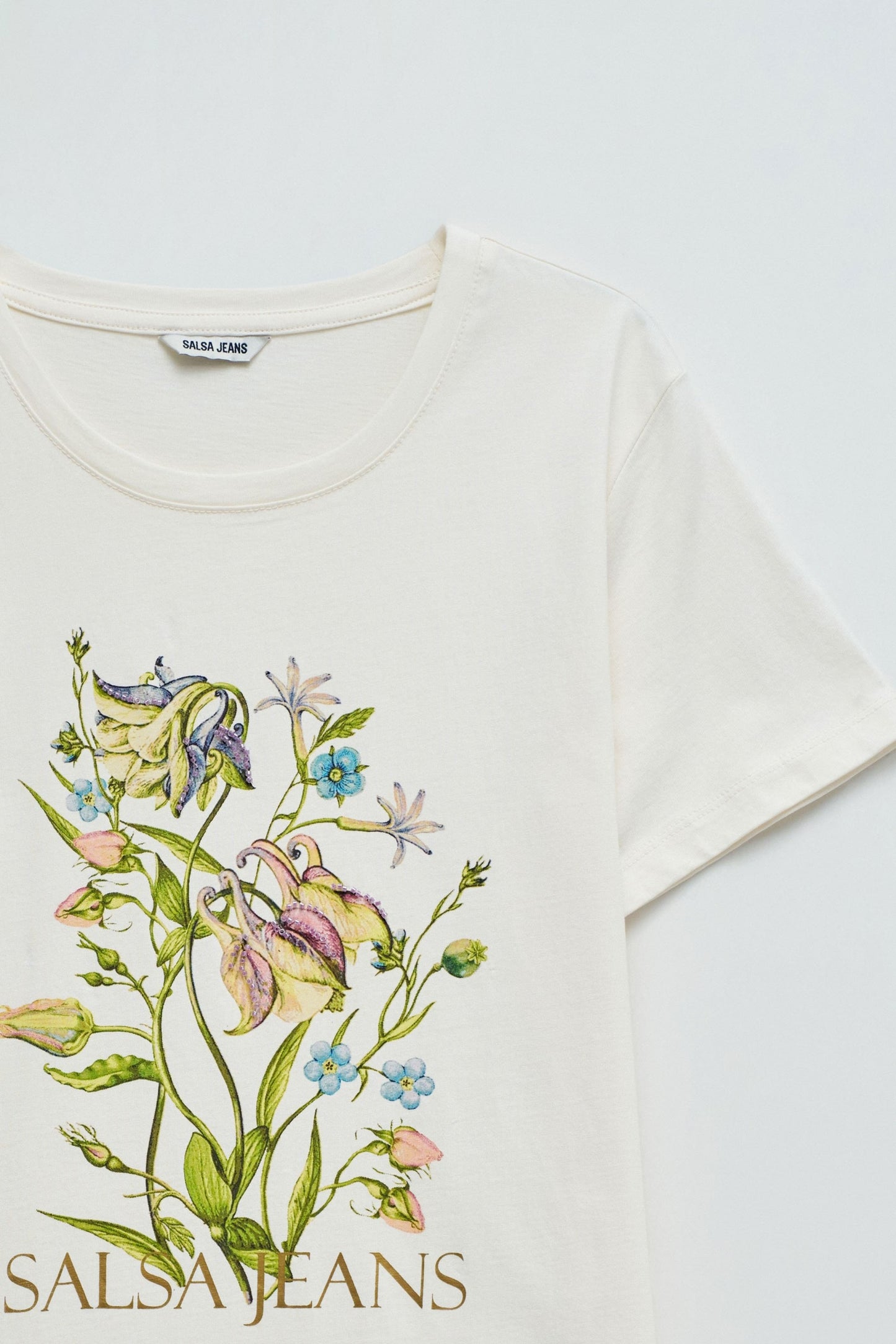 Salsa Jeans Floral Print T-Shirt, White