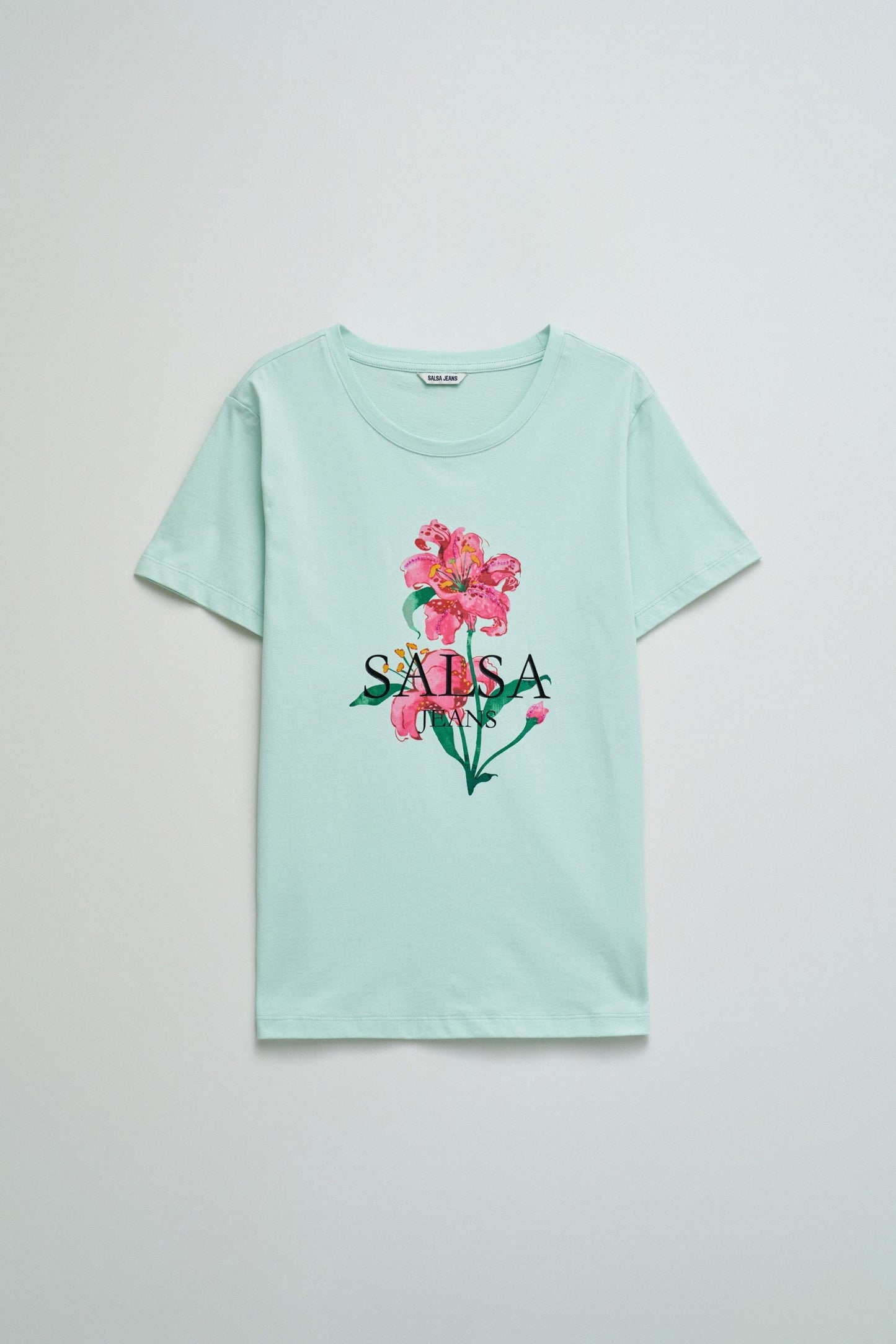 Salsa Jeans Floral Print T-Shirt, Mint