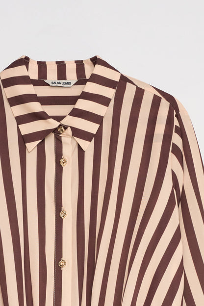 Striped Twist Front Shirt