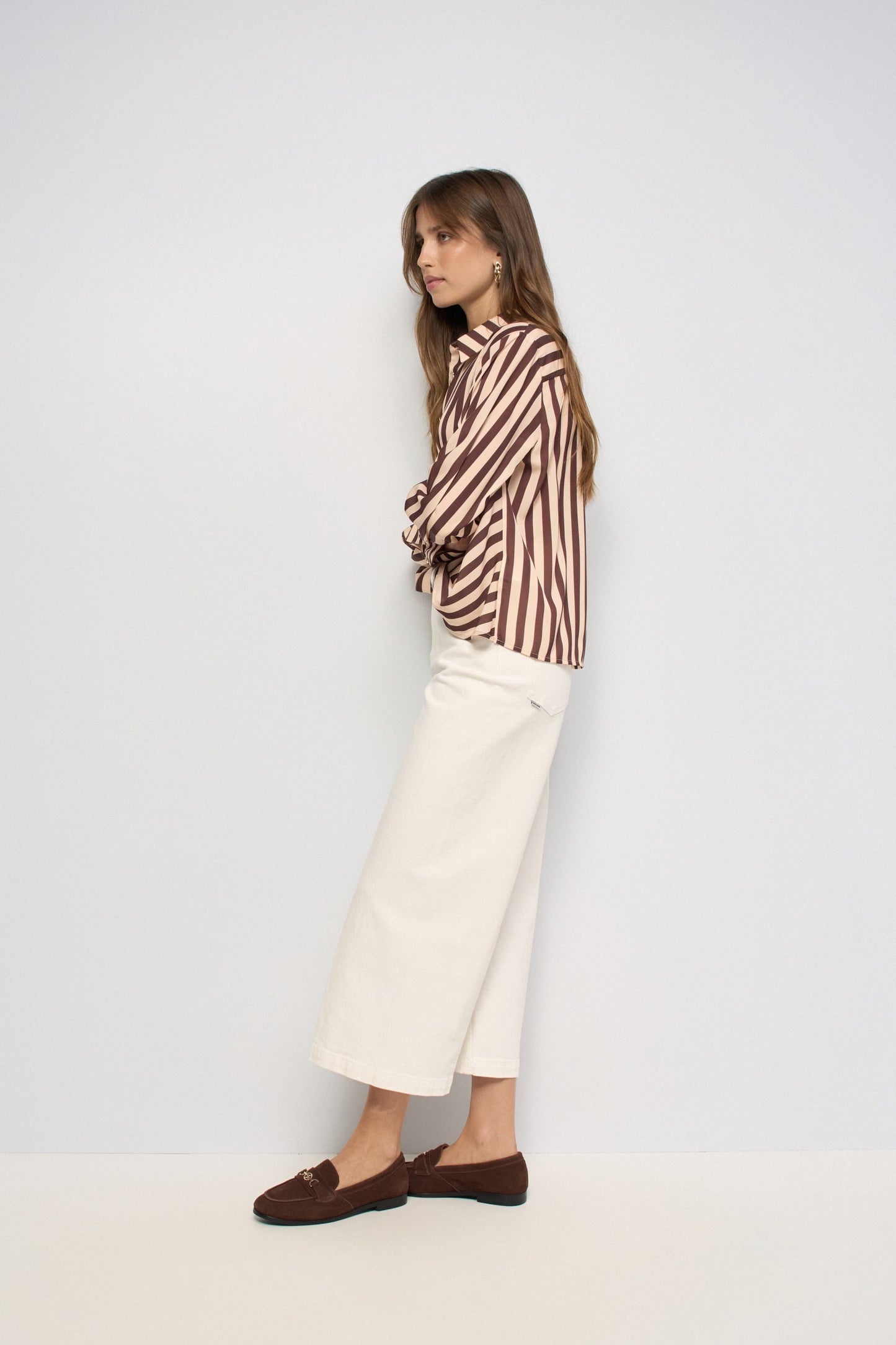 Striped Twist Front Shirt
