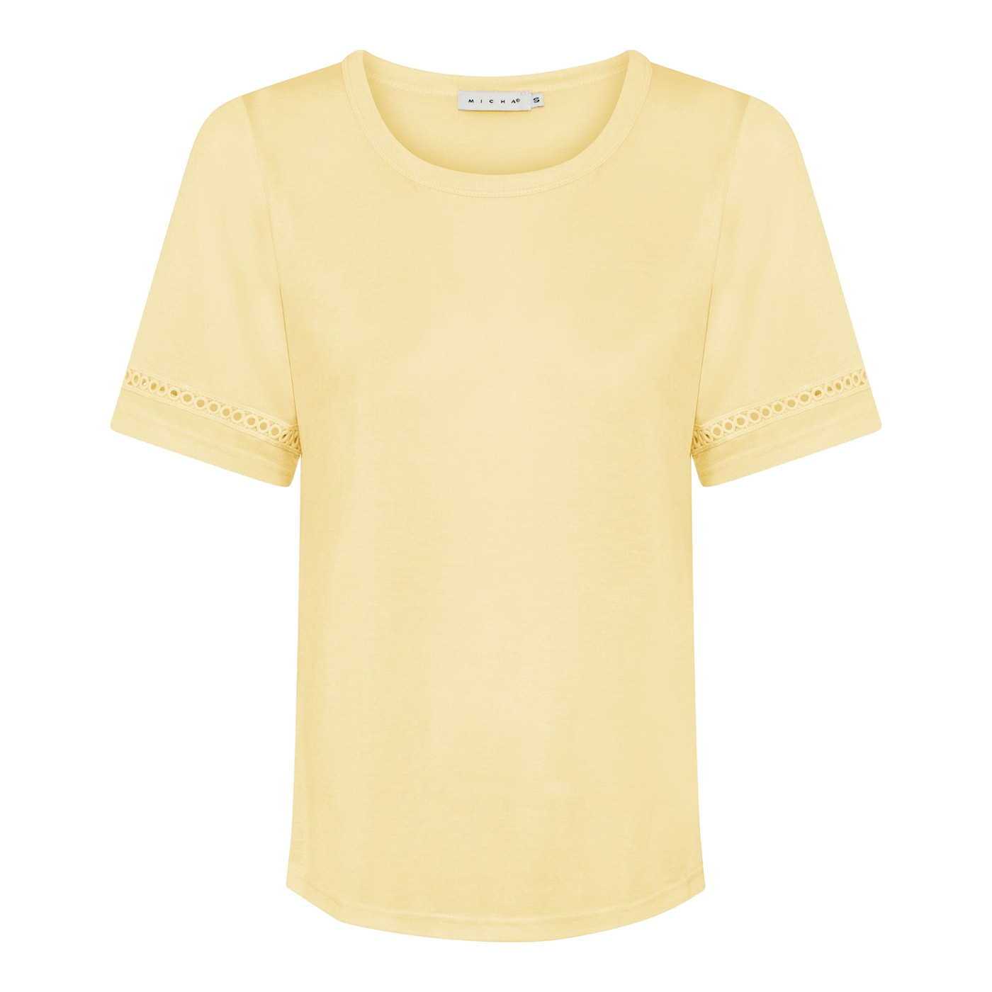 Linen T-Shirt with Lace Detail