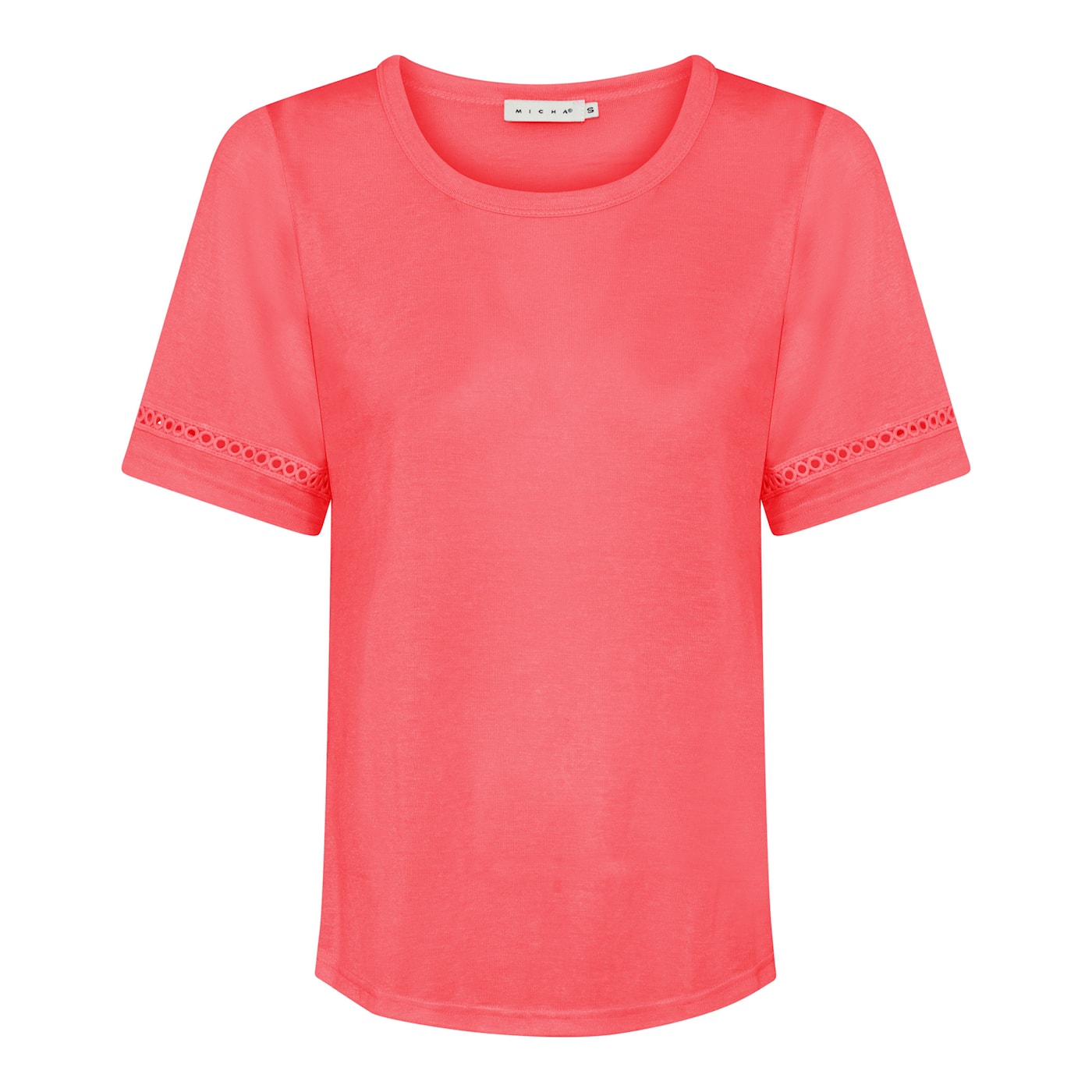 Linen T-Shirt with Lace Detail
