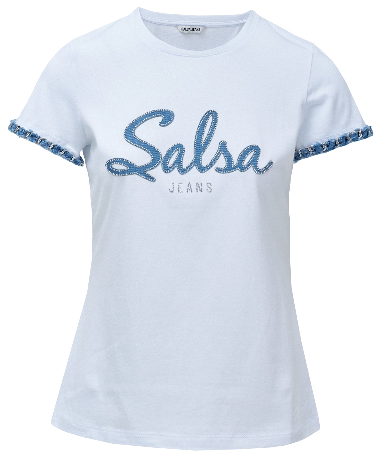 Logo T-Shirt with Denim Detail