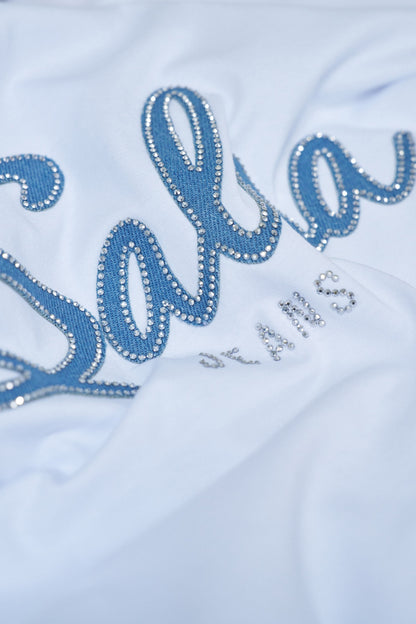 Logo T-Shirt with Denim Detail