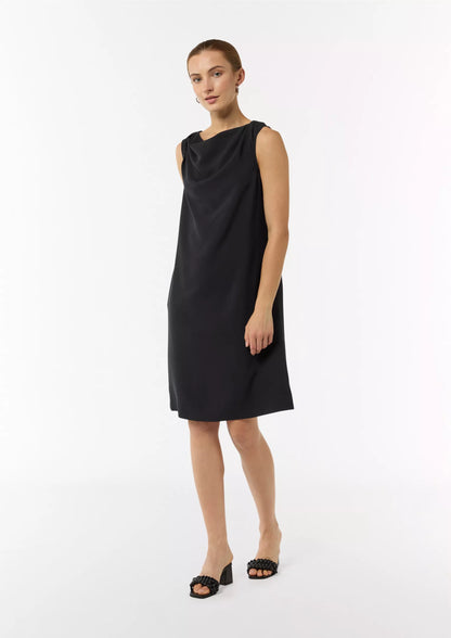 Midi Dress with Crêpe Texture