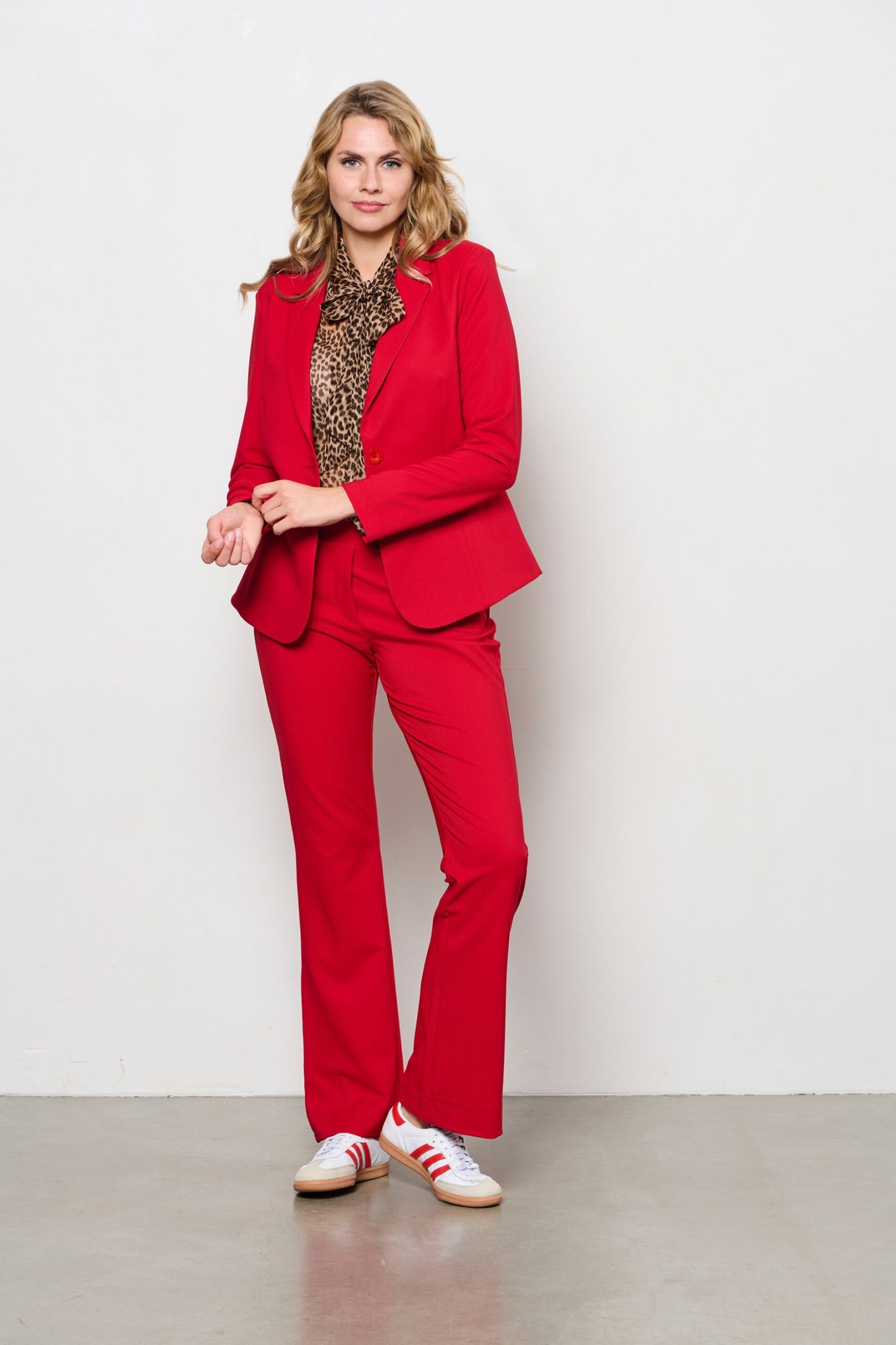 Red Twill Tailored Blazer