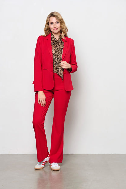 Red Twill Tailored Blazer