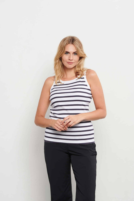 Selena Stripe Ribbed Singlet