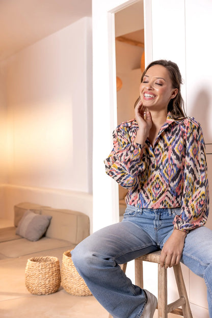 Wendy Ikat Print Shirt