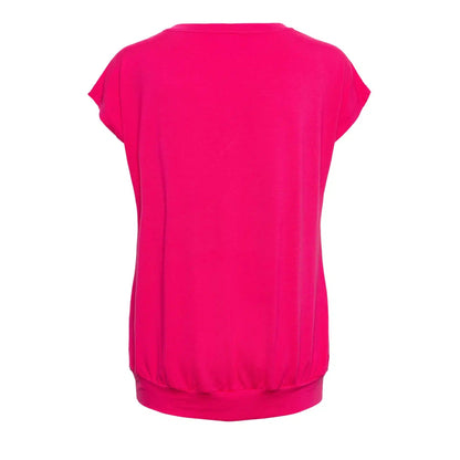 V-neck Jersey Top, Pink