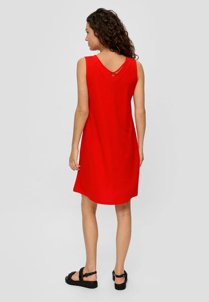 Strappy V-Neck Jersey Midi Dress