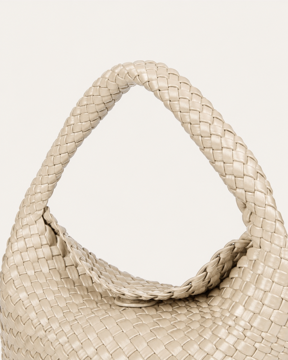 Braided Shoulder Bag with Magnetic Closure