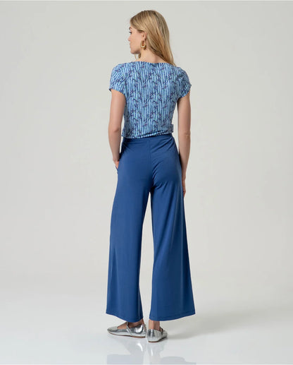 Wide Leg Stretch Trousers