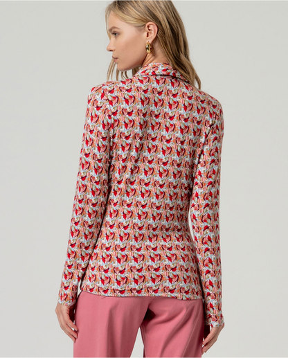 Printed Long Sleeve Shirt,  Multi