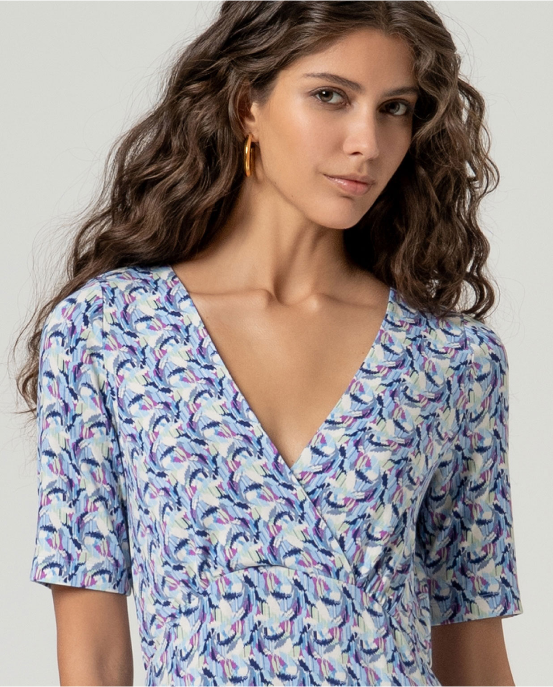 Printed Wrap Dress