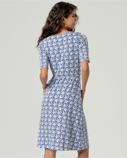 Printed Wrap Dress