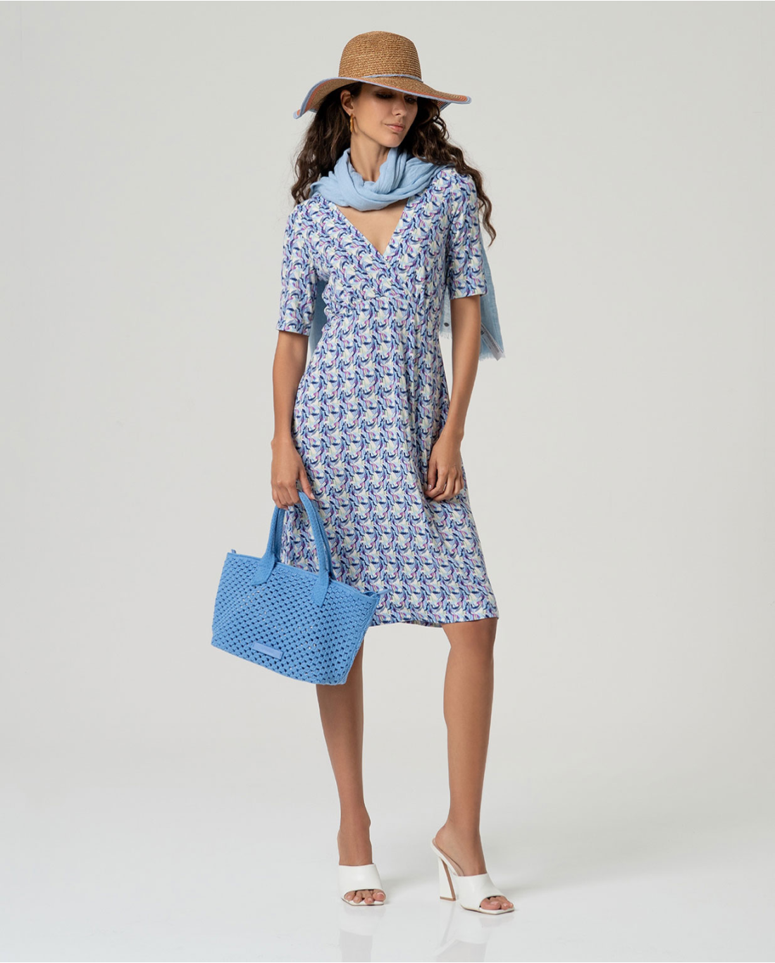 Printed Wrap Dress