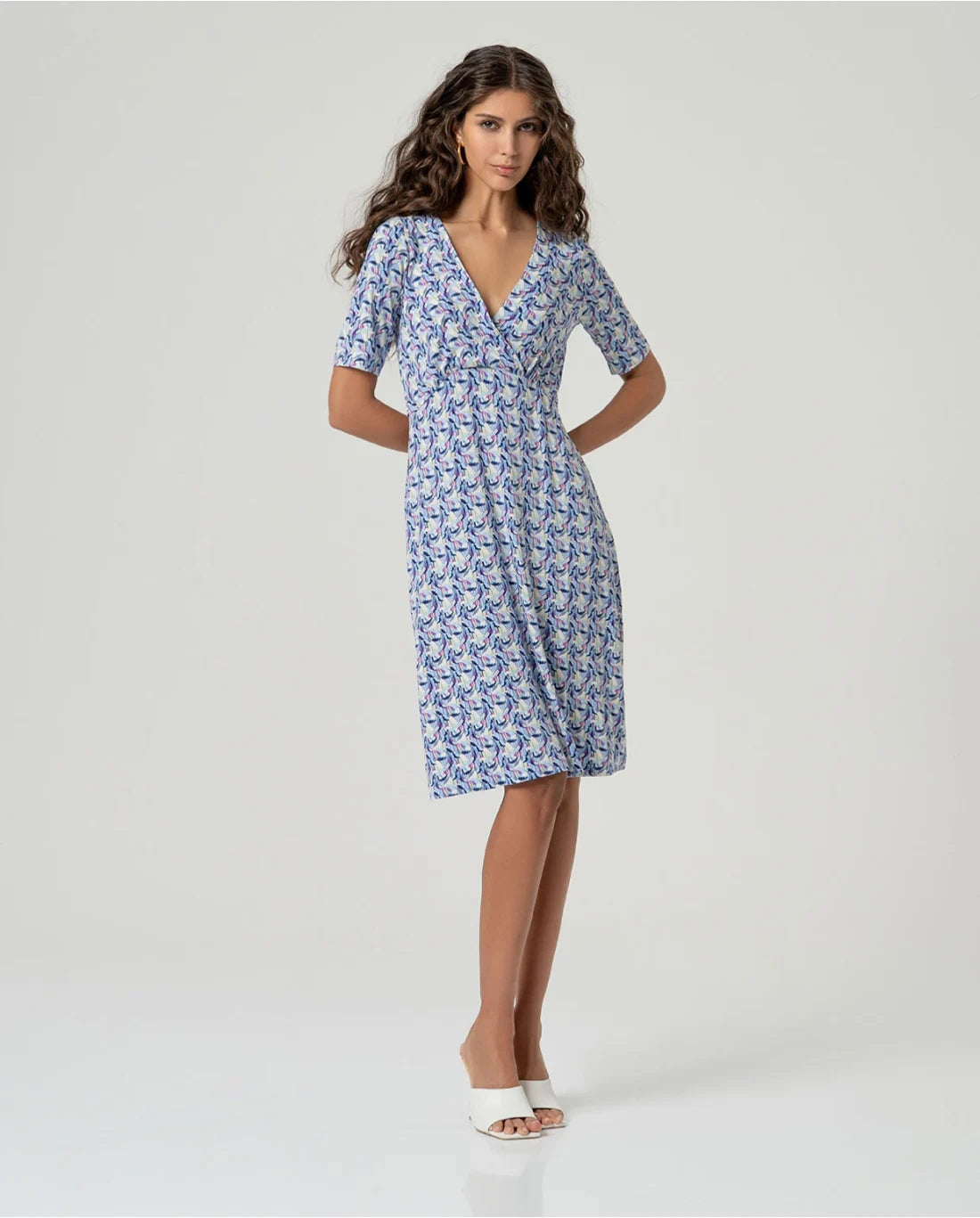 Printed Wrap Dress