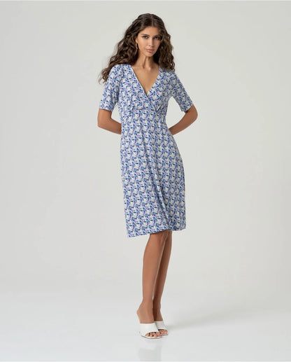 Printed Wrap Dress
