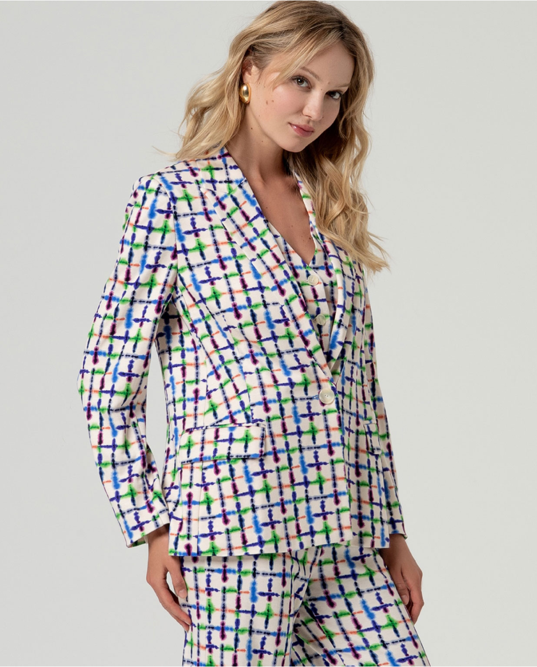 Printed Longline Blazer