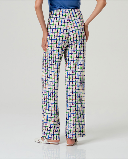 Printed Straight Leg Trousers
