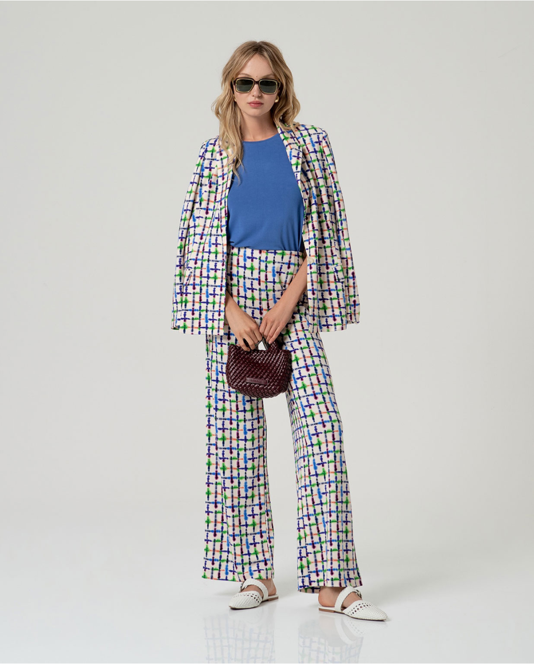 Printed Straight Leg Trousers